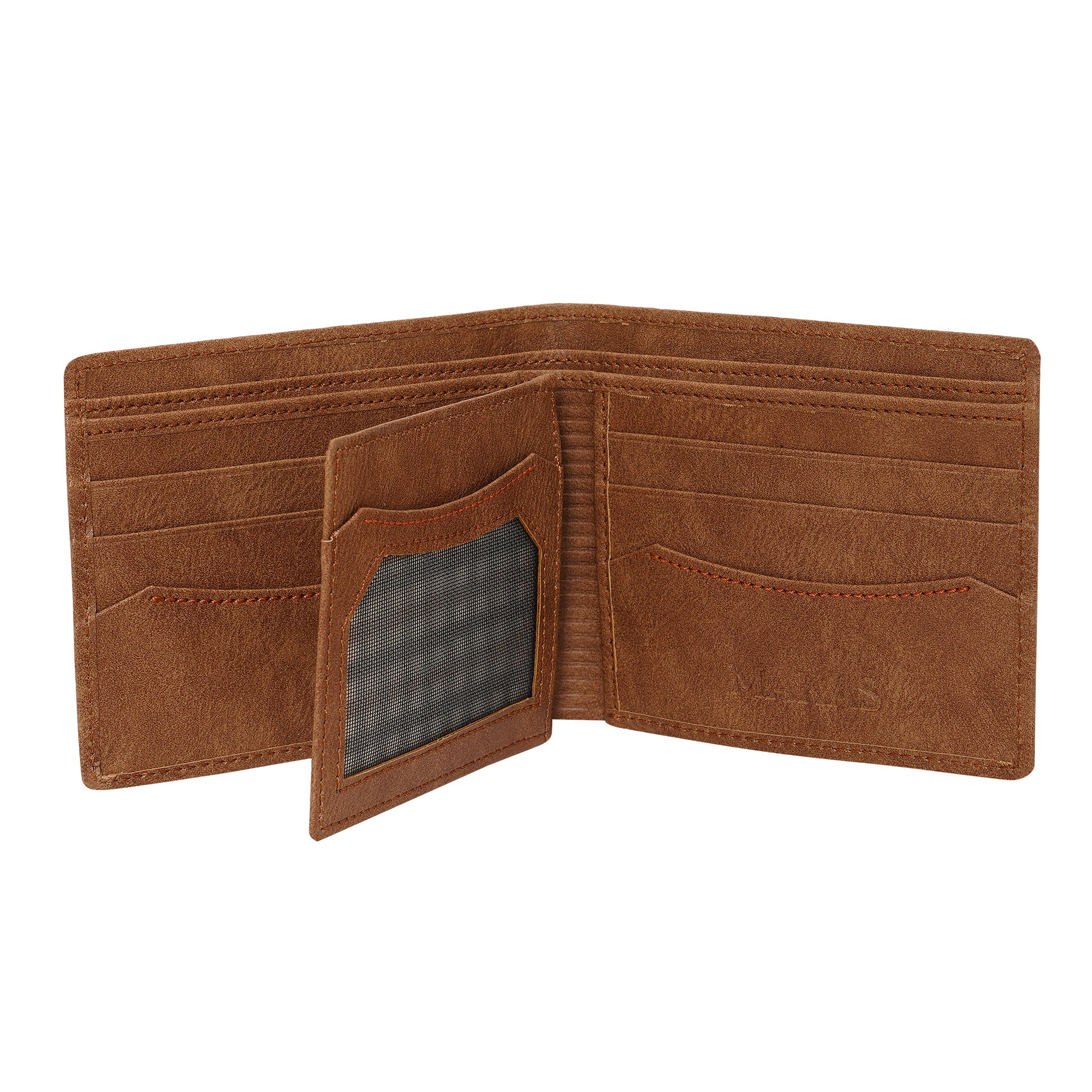 Makas men's wallet , internal look 2 ,color - Brown