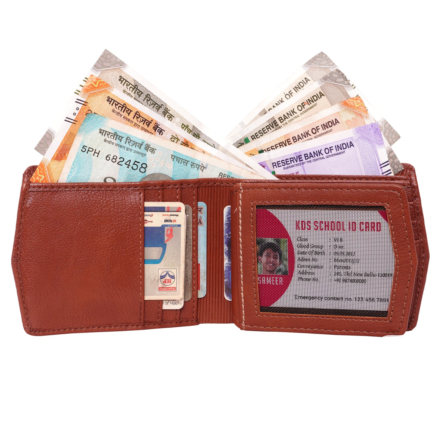 Makas Card Wallet , plain view , color -Tan