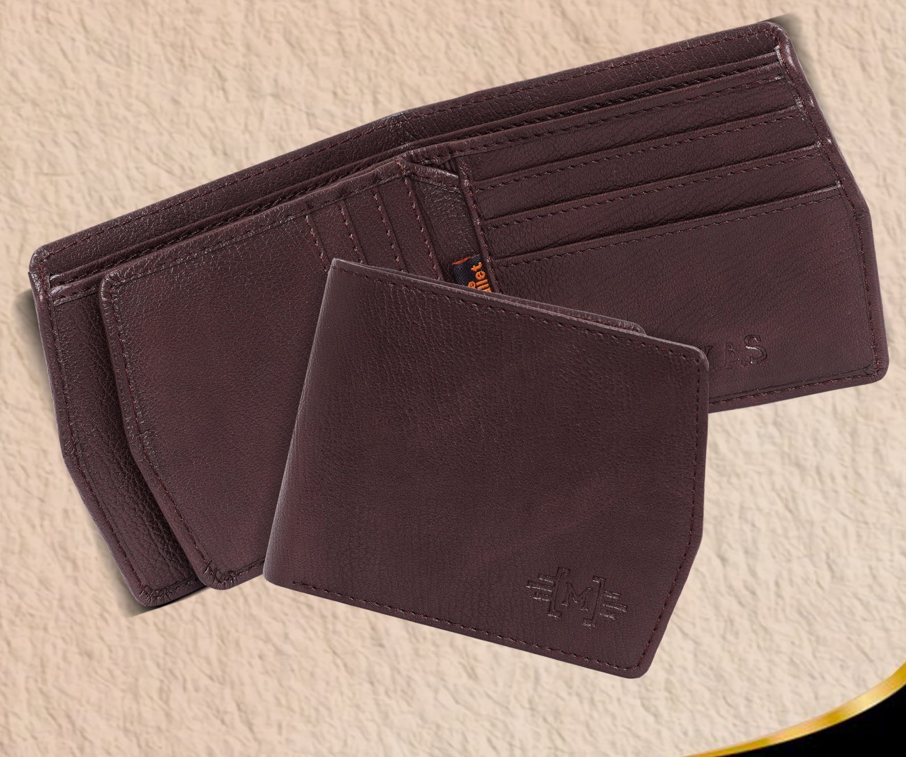 Makas Card Wallet , internal view , color -Brown