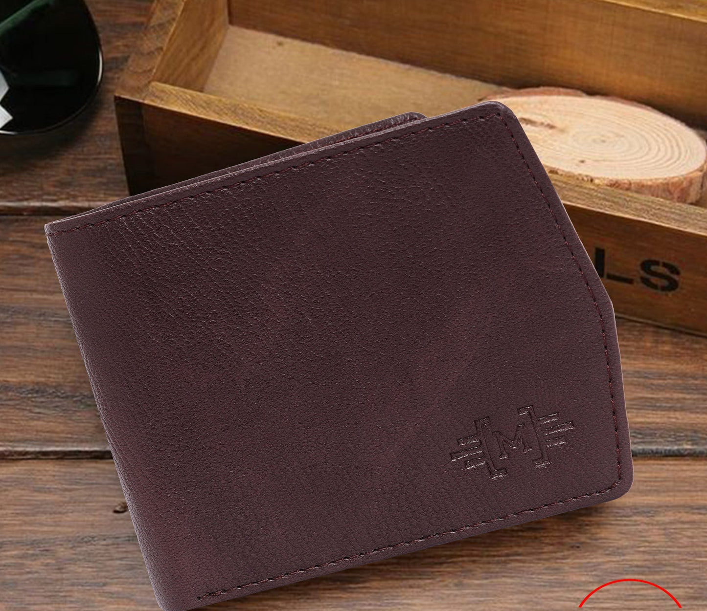 Makas Card Wallet , front view , color -Brown