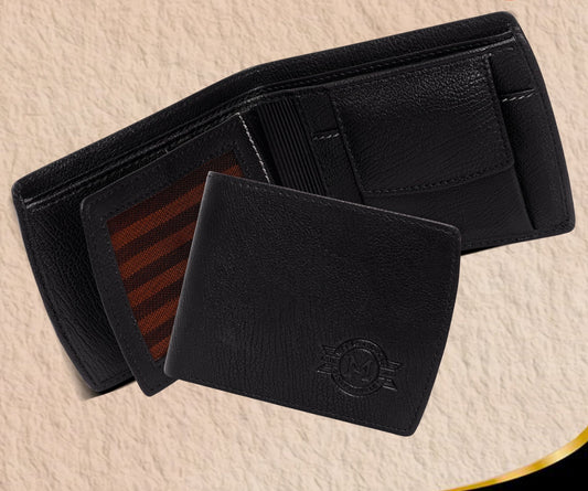 Makas Card Wallet with Coin Pocket , internal view, color -Black