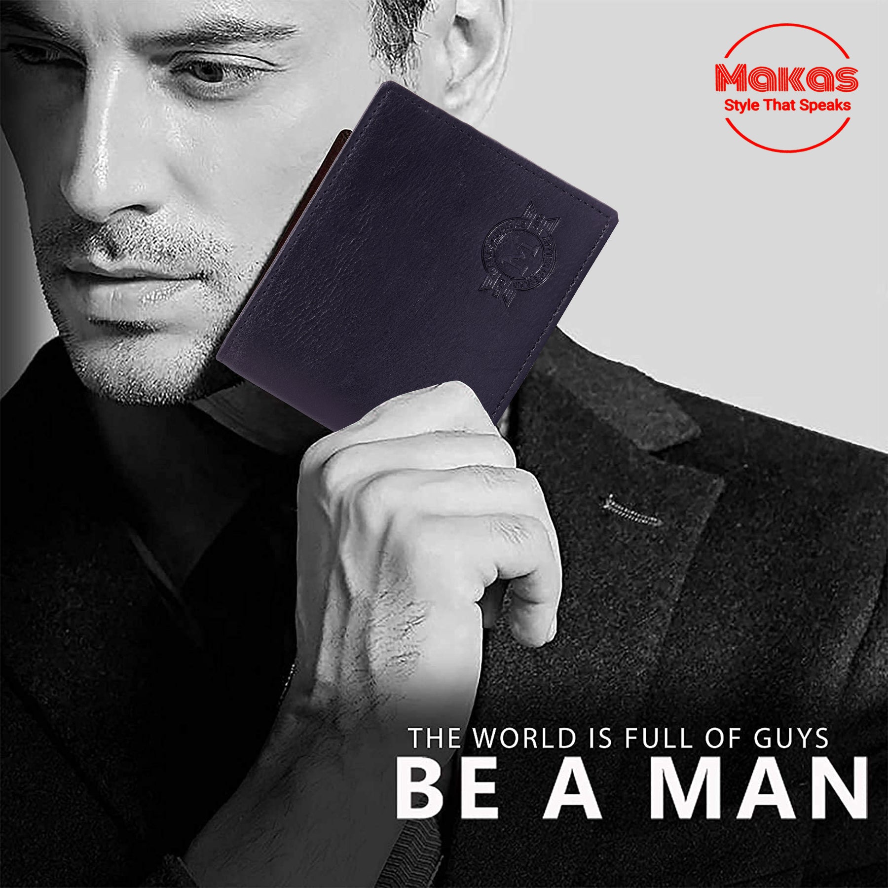 MAKAS stylish men's wallet , model look