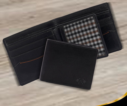 Makas men's wallet , front side open ,color - Black